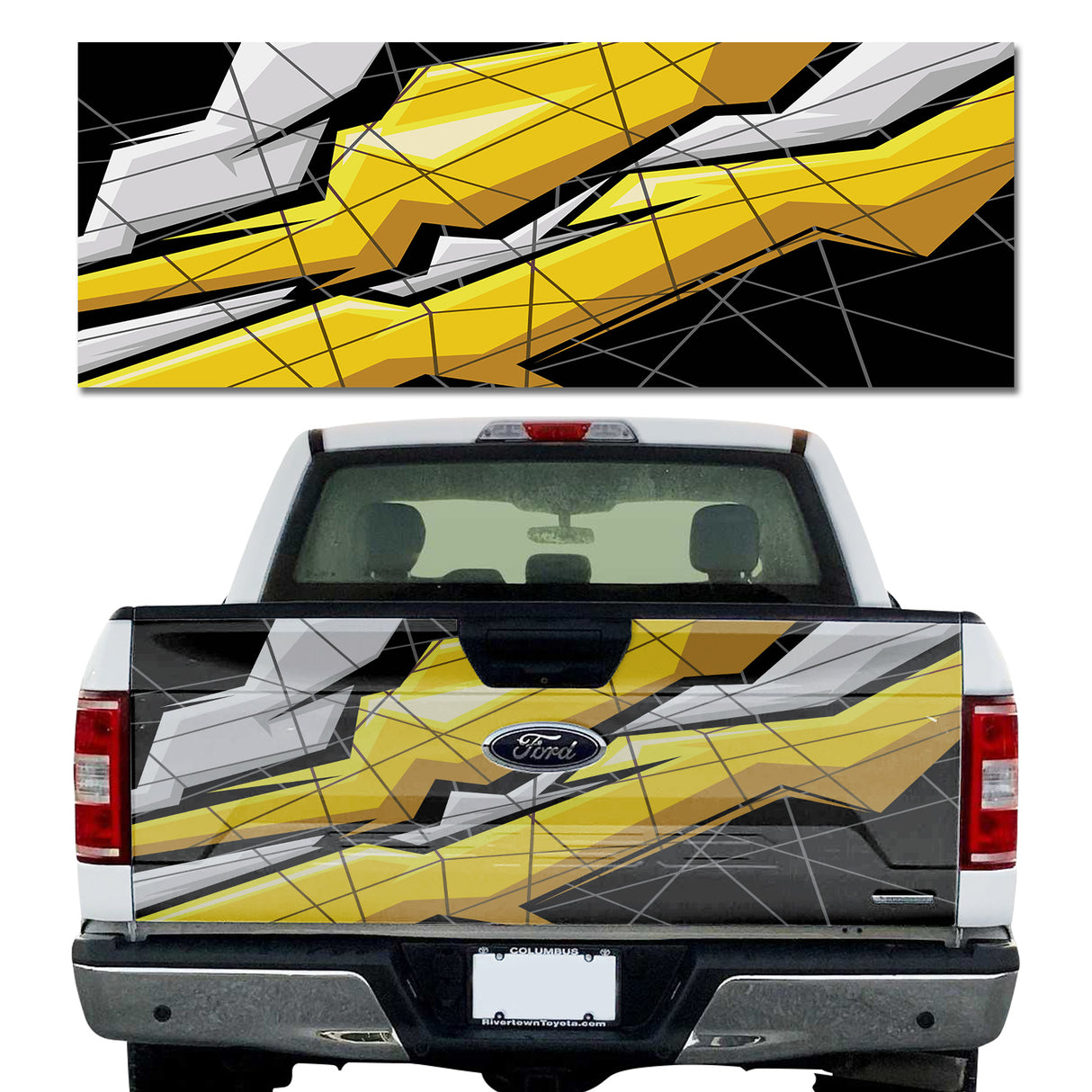 Polygon Grunge Yellow