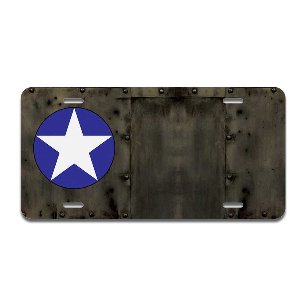 WW2 Blue Star Platemetal