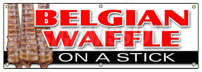 Belgian Waffle On A Stick Banner