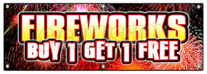 Fireworks Buy 1 Get 1 Free Banner