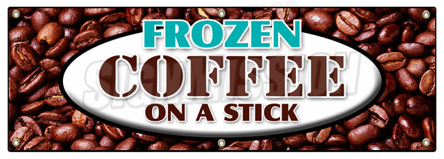 Frozen Coffee On A Stick Banner