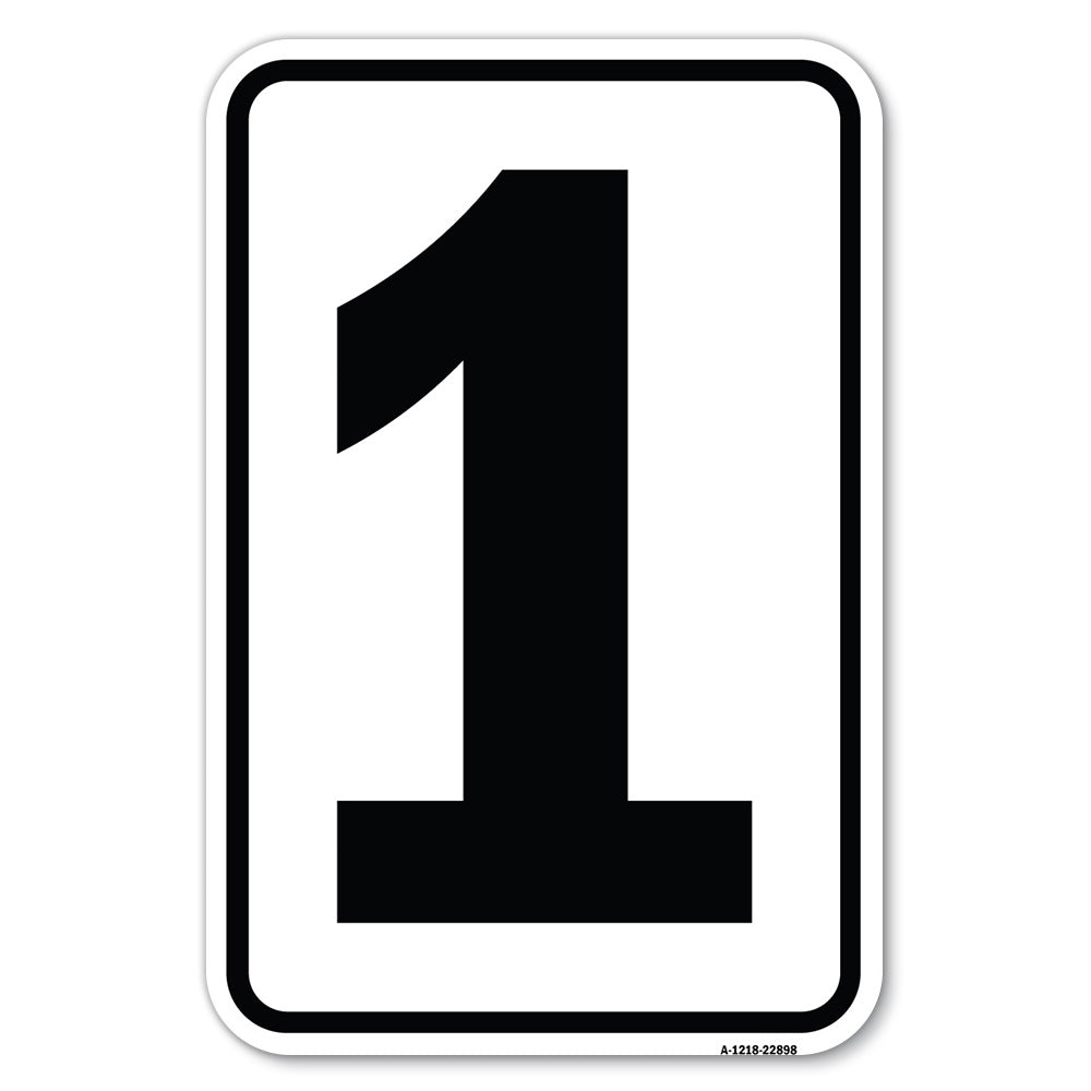 Sign with Number 1