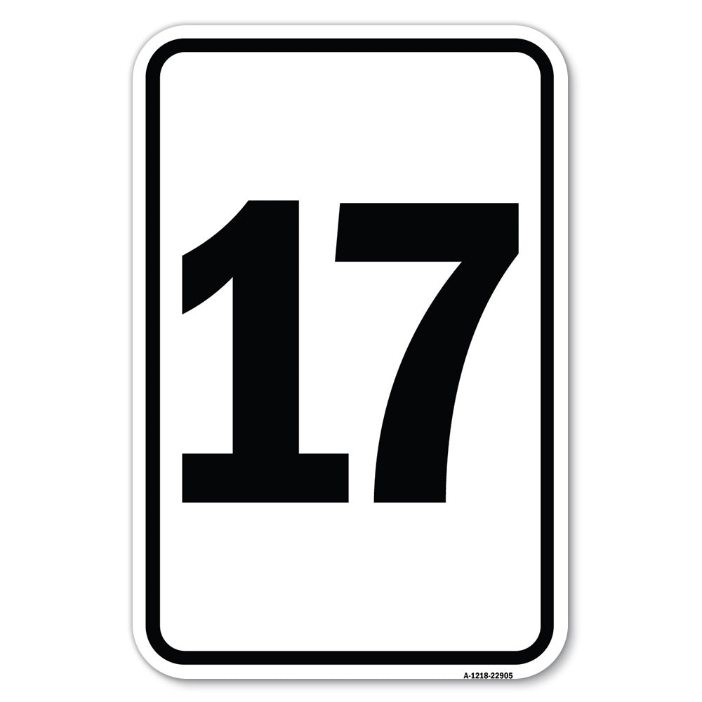 Sign with Number '17