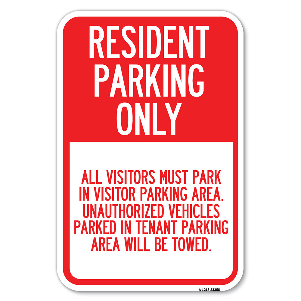 Parking Sign Resident Parking Only