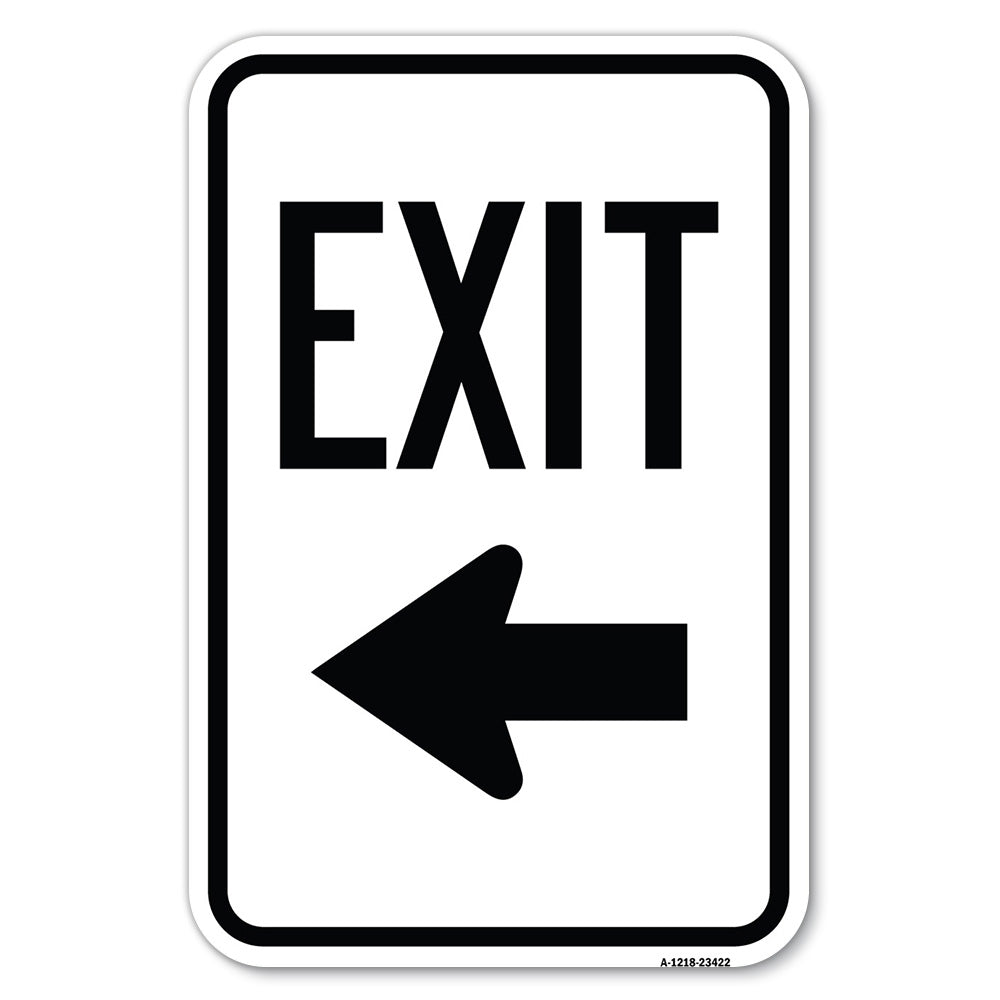 Parking Lot Sign Exit Sign (Left Arrow)