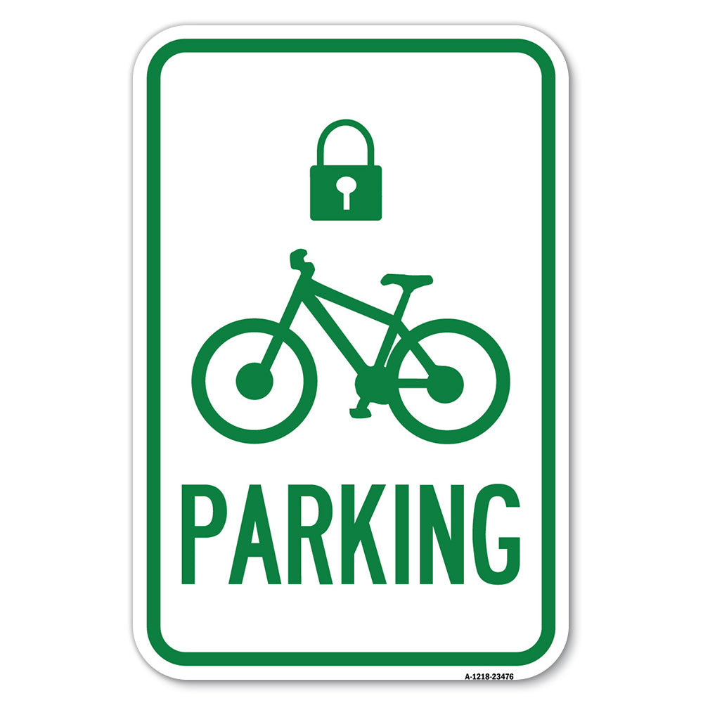 Parking (With Cycle and Lock Symbol)
