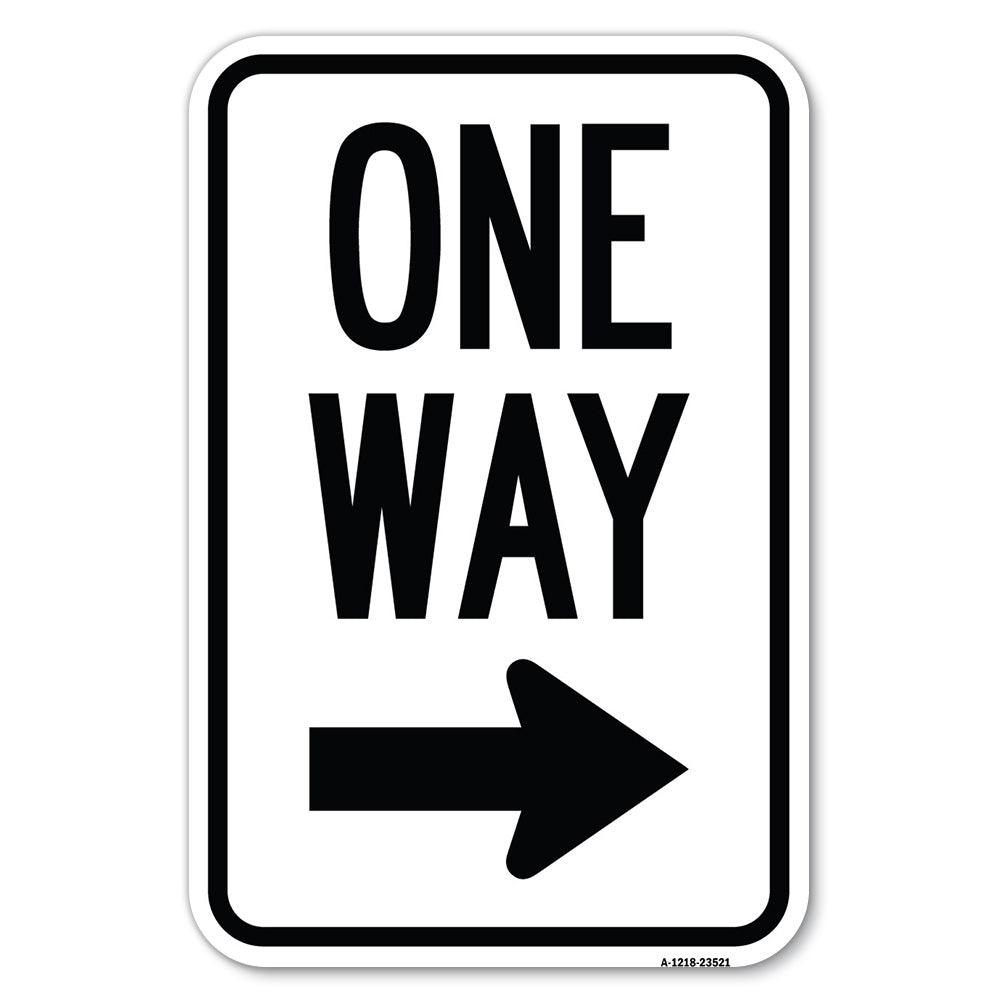 One Way Sign (Right Arrow)