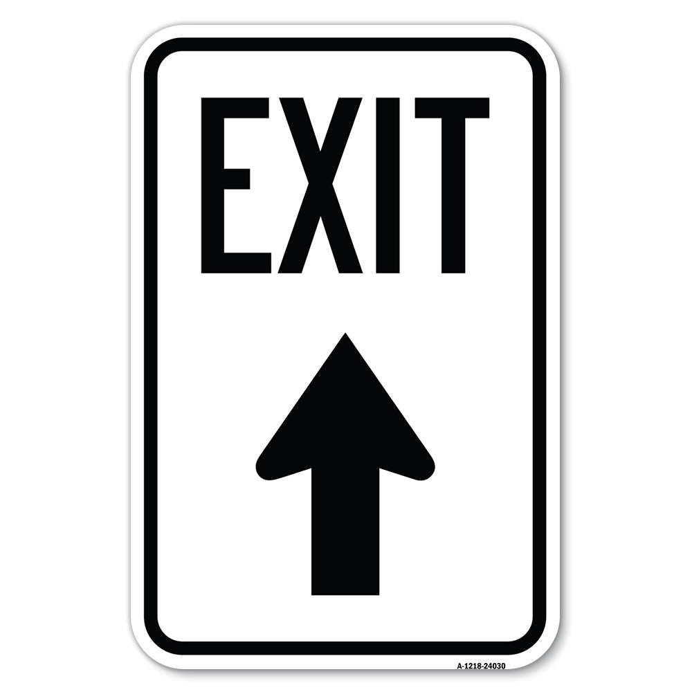 Exit Sign Exit with Up Arrow