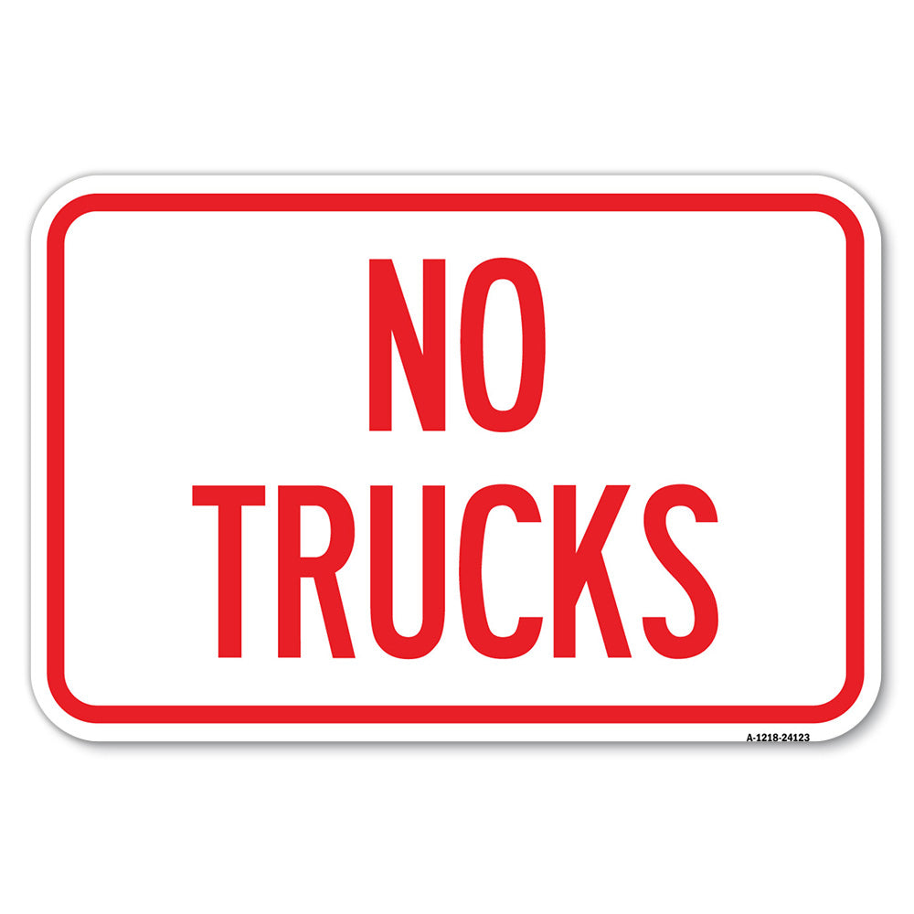 Driveway Sign No Trucks