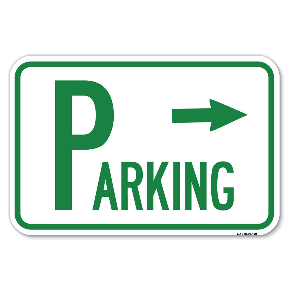 Parking with Arrow Pointing Right