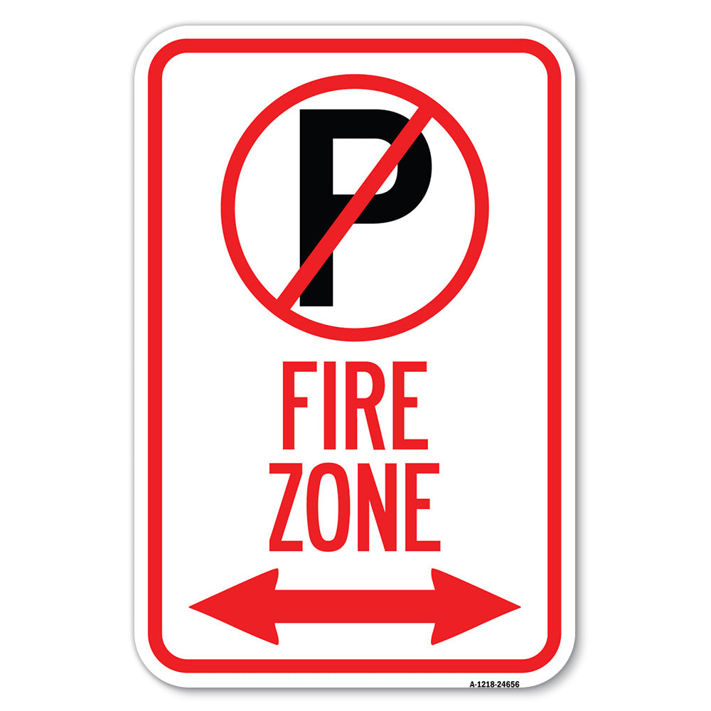 (No Parking Symbol and Arrow Pointing Left and Right)