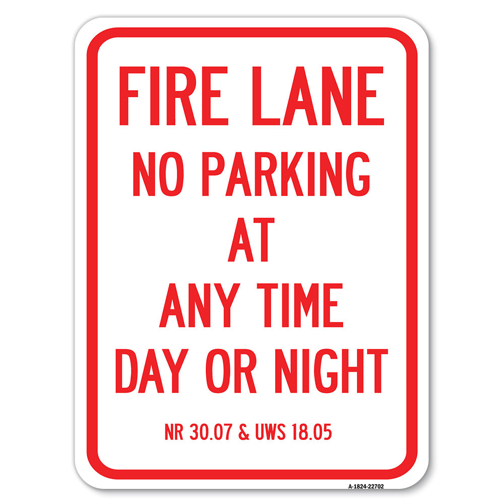 Wisconsin Fire Lane No Parking at Anytime Day or Night
