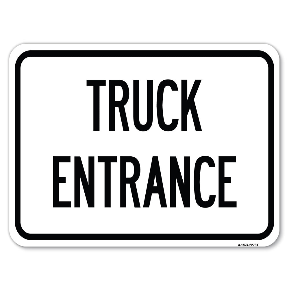 Traffic Entrance Sign Truck Entrance