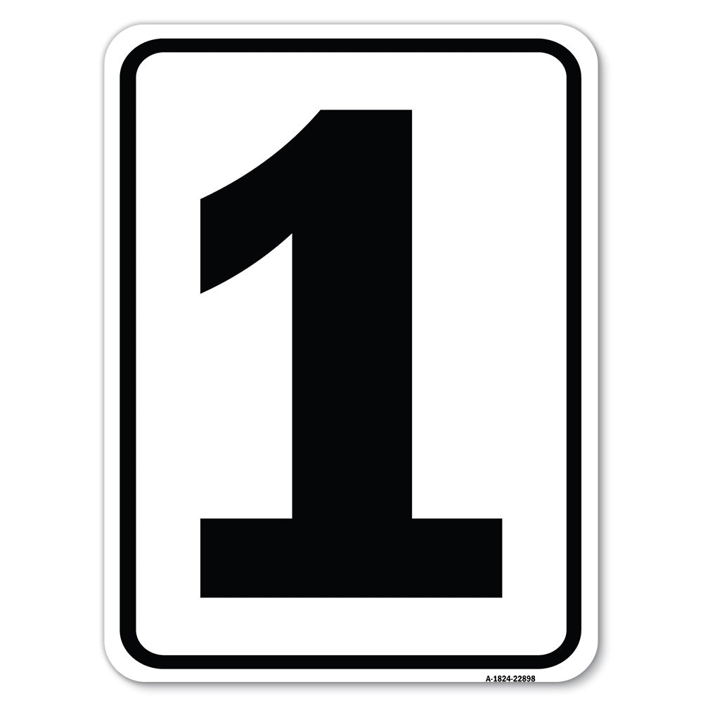 Sign with Number 1