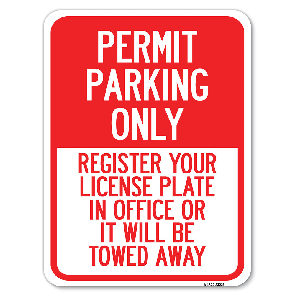 Register Your License Plate in Office or It Will Be Towed Away