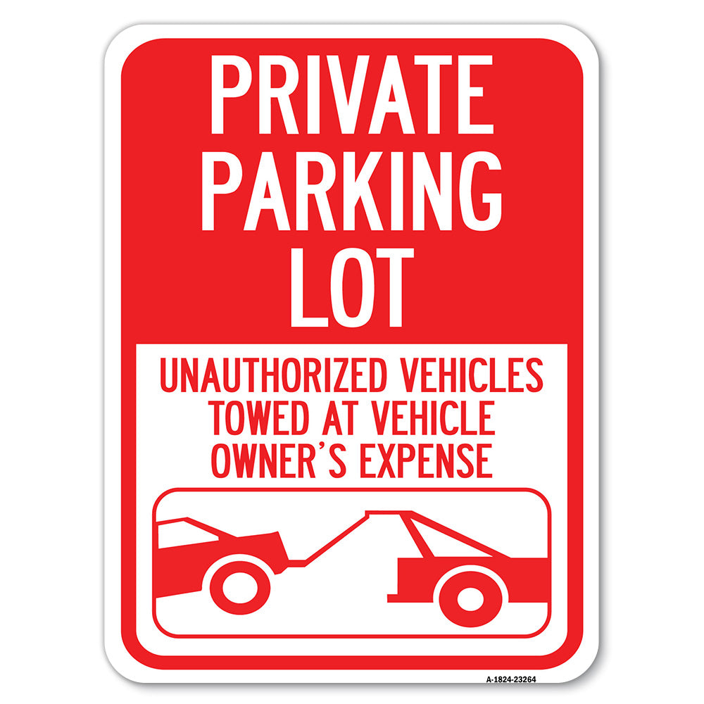 Private Parking Lot, Unauthorized Vehicles Towed at Owner Expense