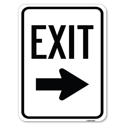 Parking Lot Sign Exit Sign (Right Arrow)