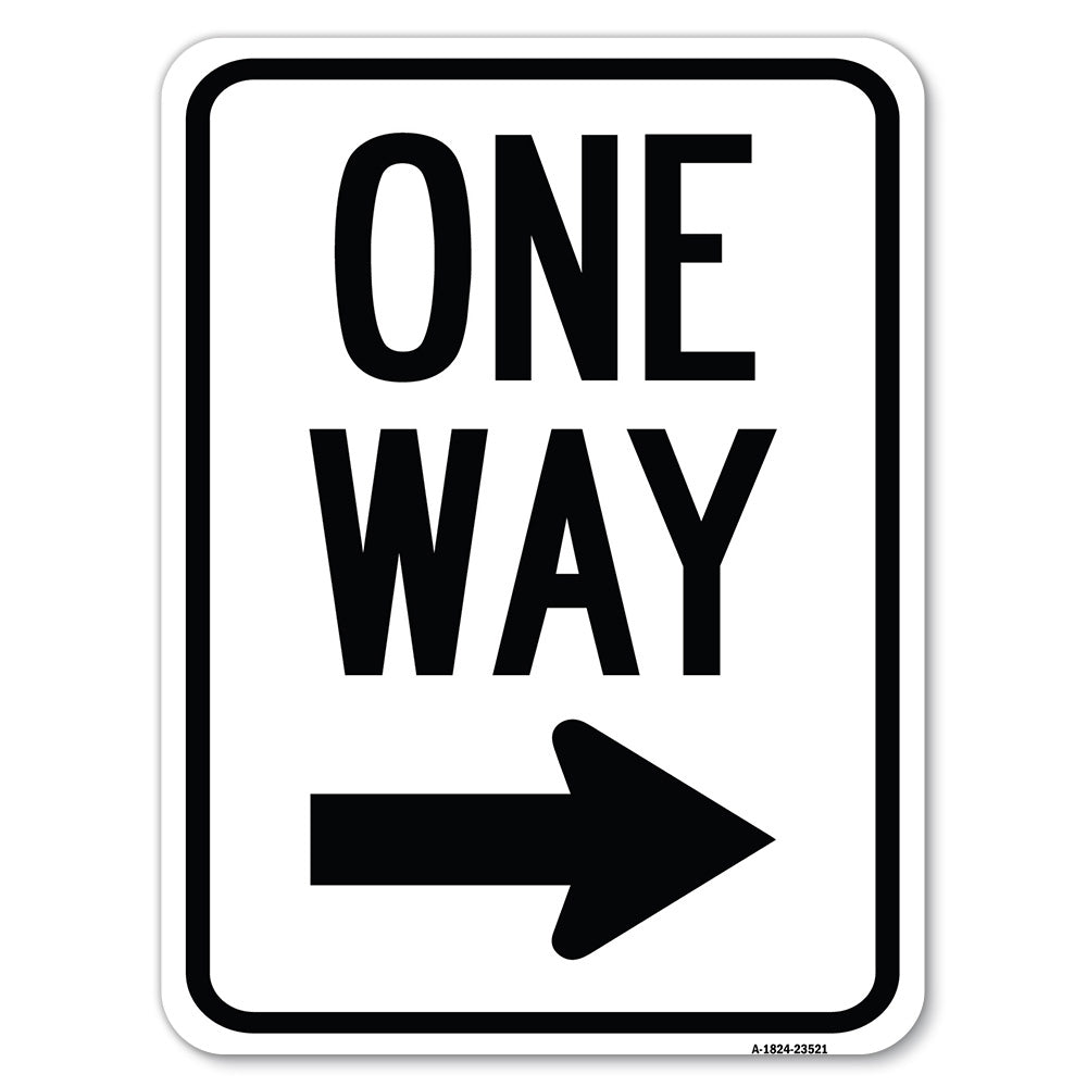 One Way Sign (Right Arrow)