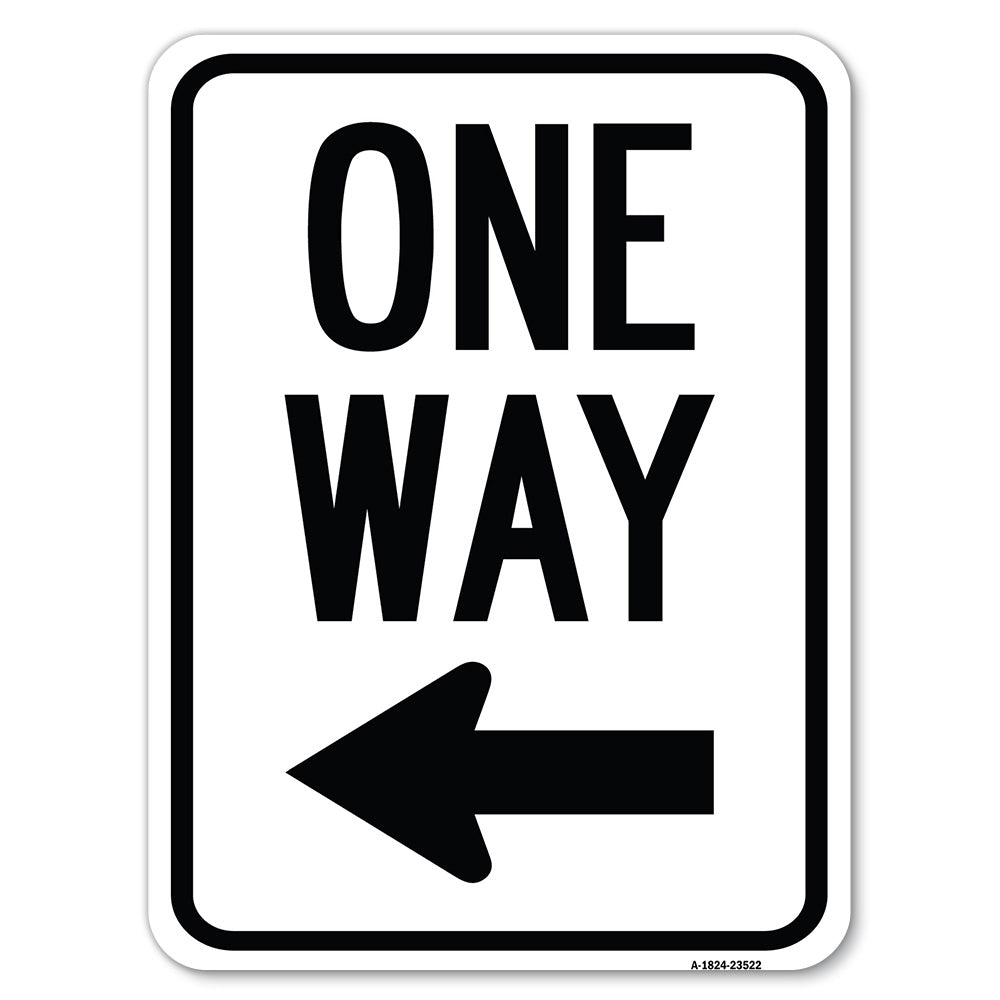 One Way Sign (Left Arrow)