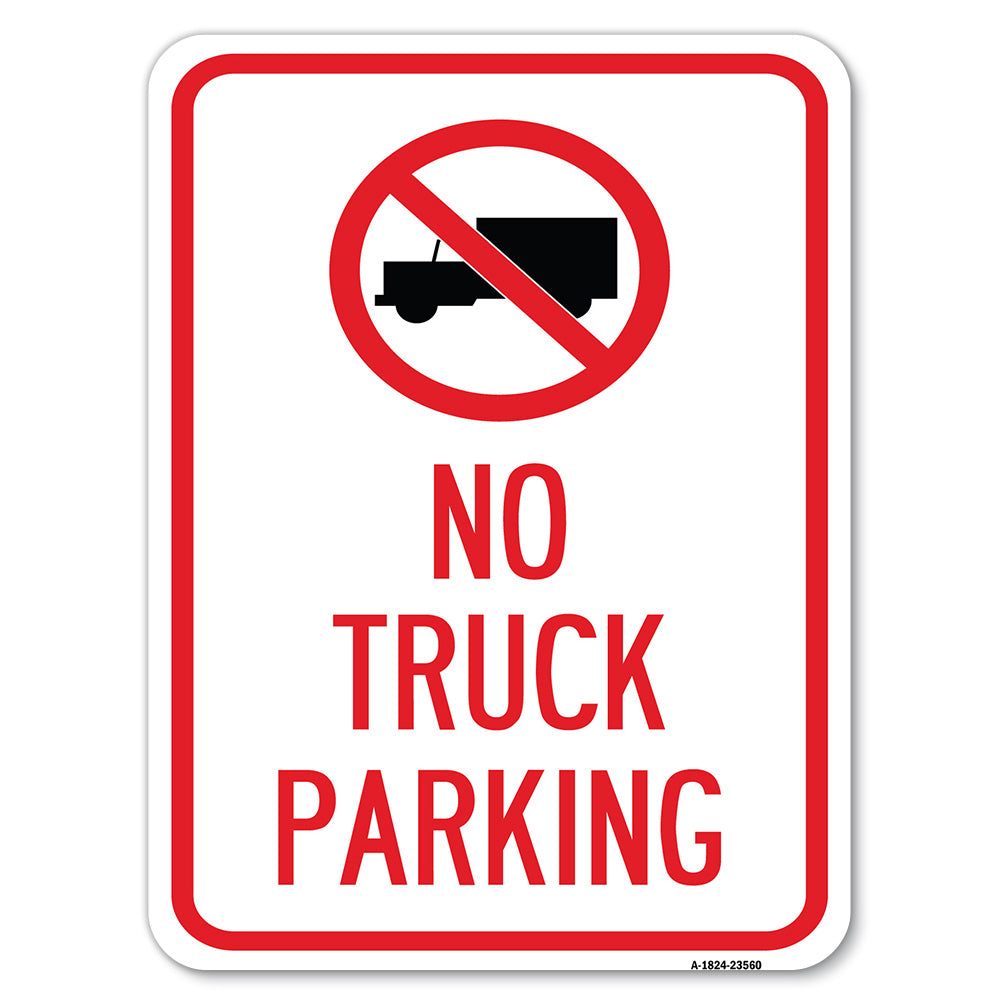 No Truck Sign No Truck Parking (With Symbol)