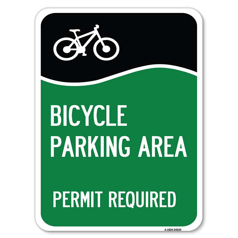 Bicycle Parking Area - Permit Required with Graphic