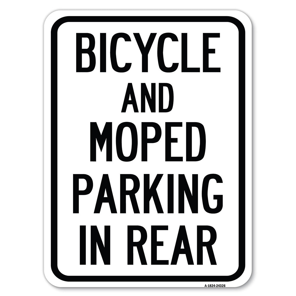 Bicycle and Moped Parking in Rear