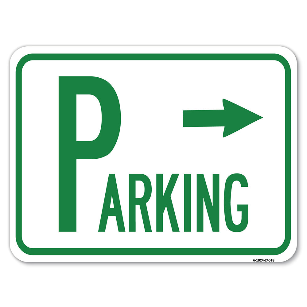 Parking with Arrow Pointing Right