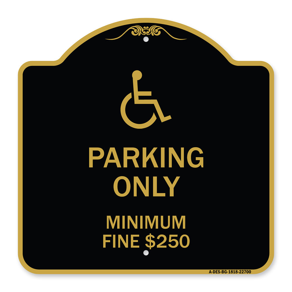 With Modified Isa Icon Parking Only Minimum Fine $250