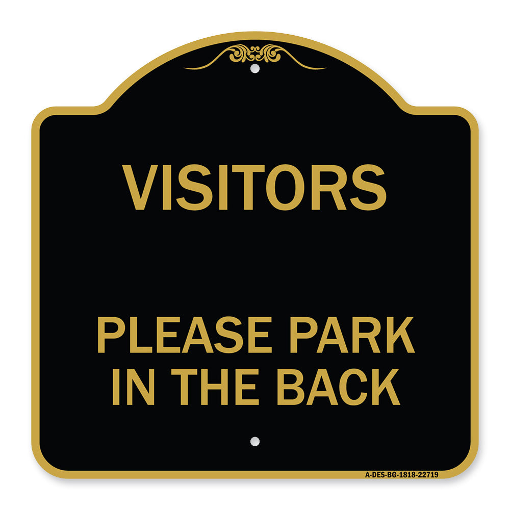 Visitors Please Park in the Back