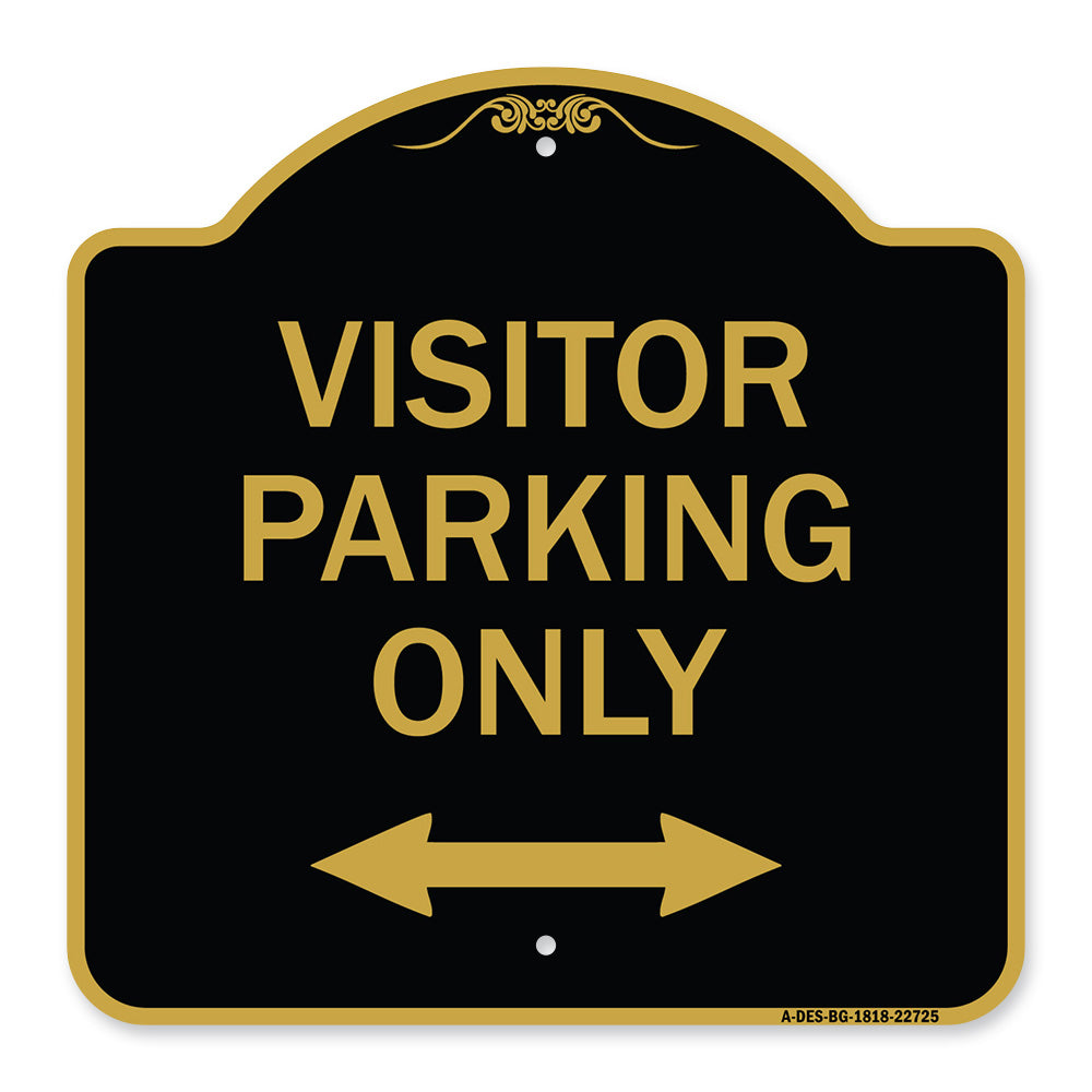Visitor Parking Sign Visitor Parking Only (With Bidirectional Arrow)