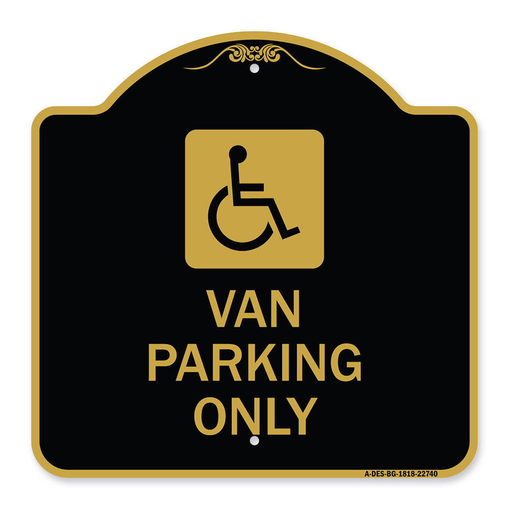 Van Parking Only (With Handicap Symbol)