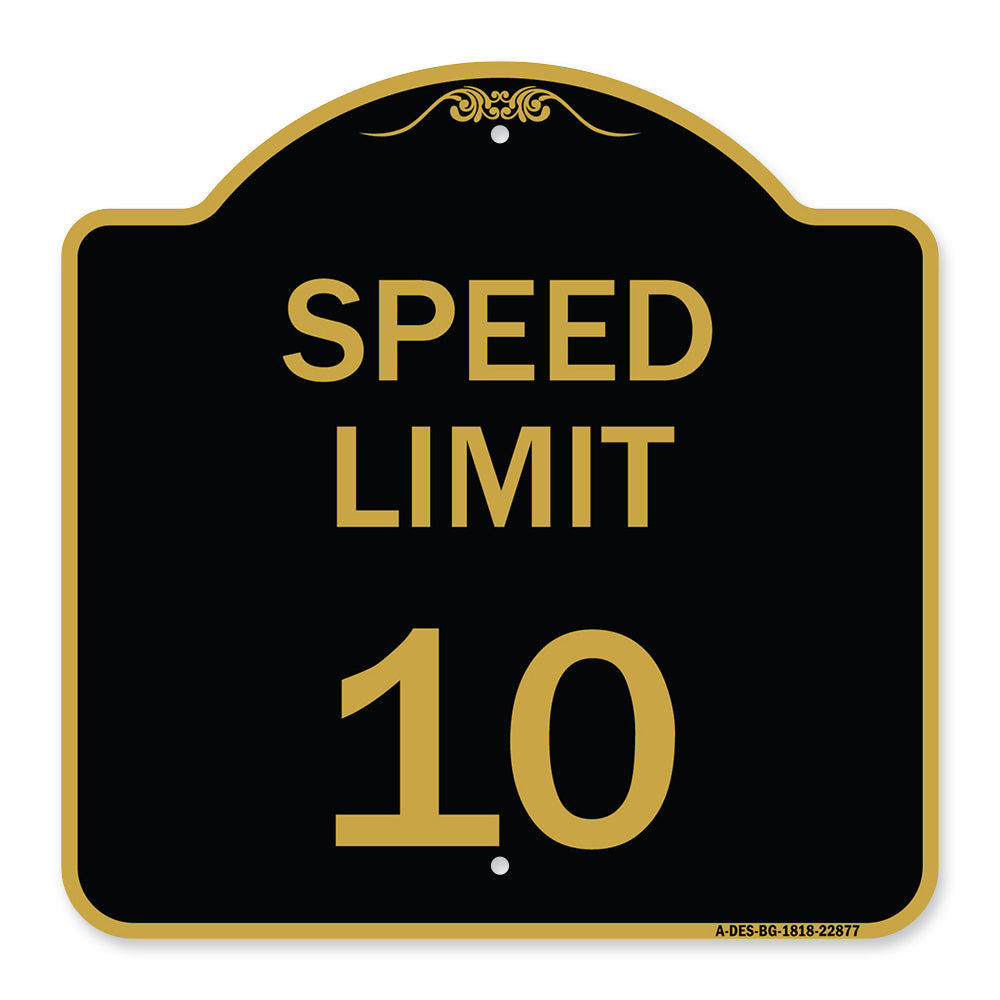 Speed Reduction Sign Speed Limit 10 Mph