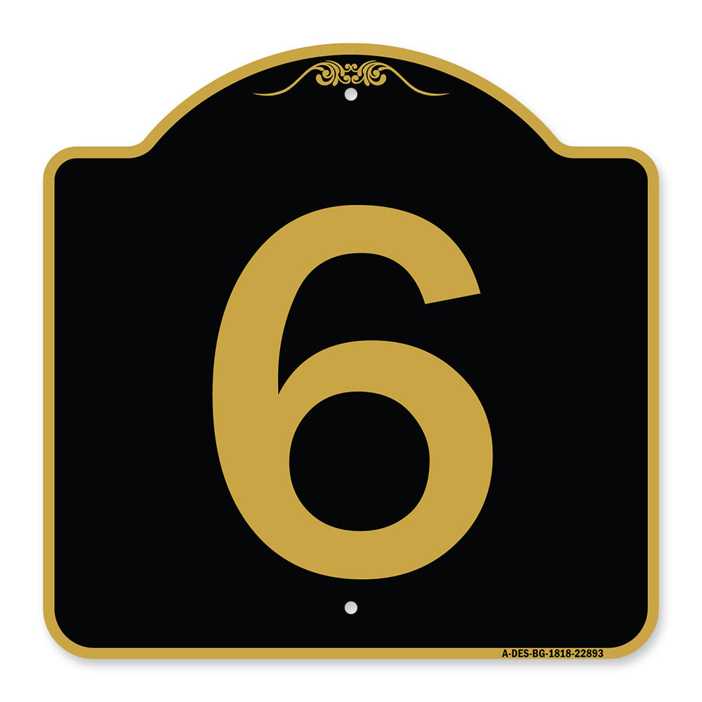 Sign with Number 6