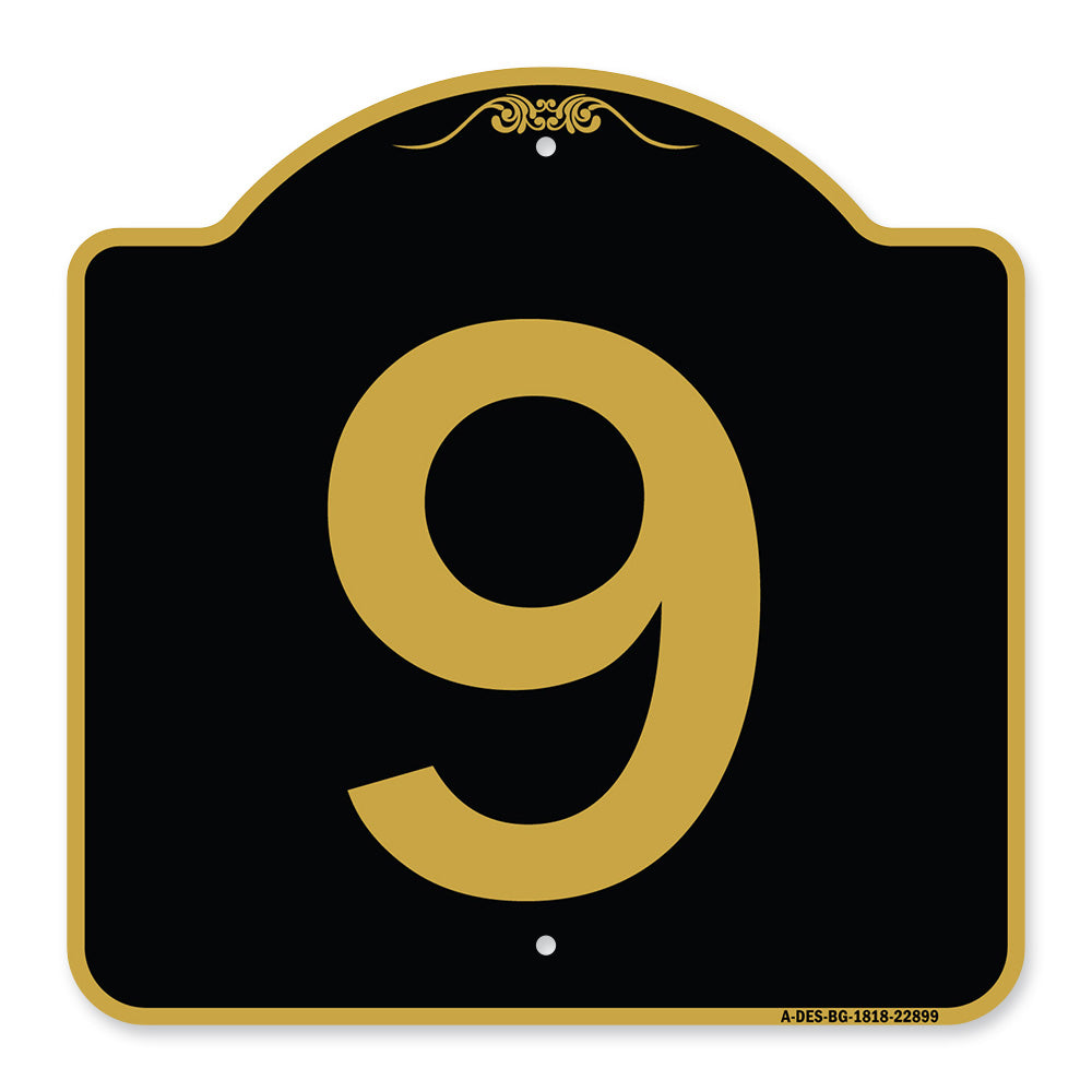 Sign with Number '9