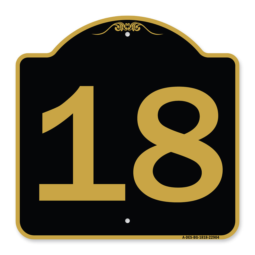 Sign with Number '18
