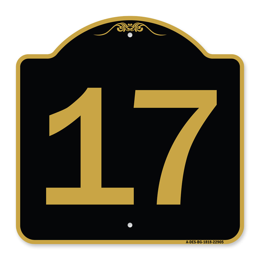 Sign with Number '17