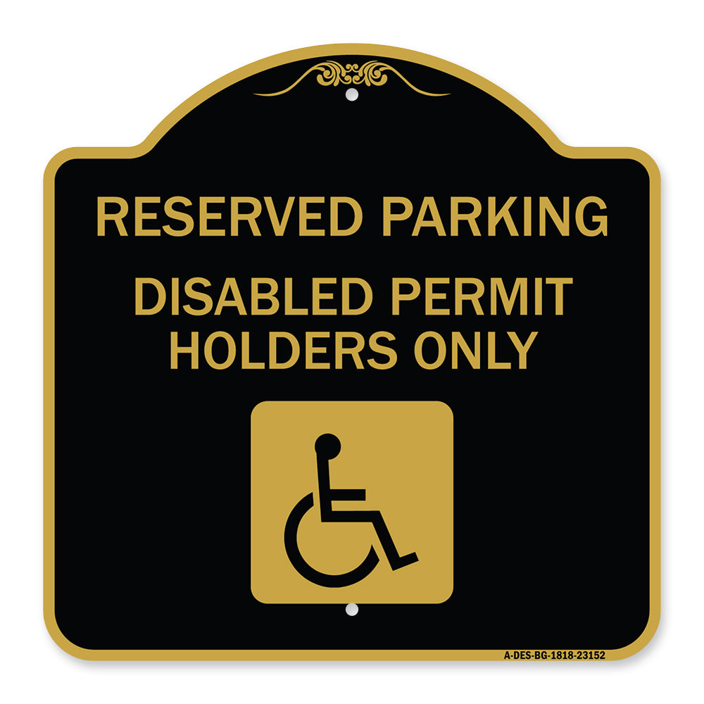 Reserved Parking - Disabled Permit Holders Only (With Updated Access Symbol)