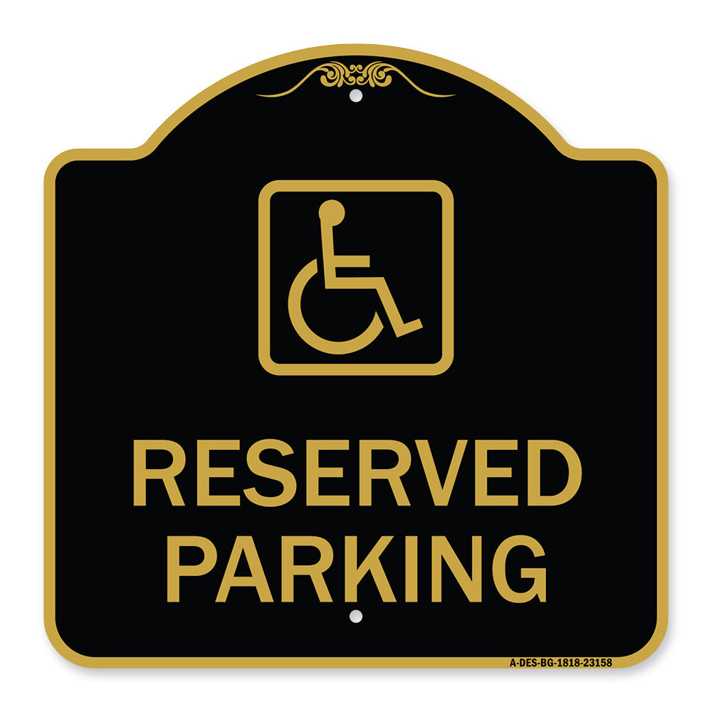 Reserved Parking (Handicapped Symbol) (Blue)