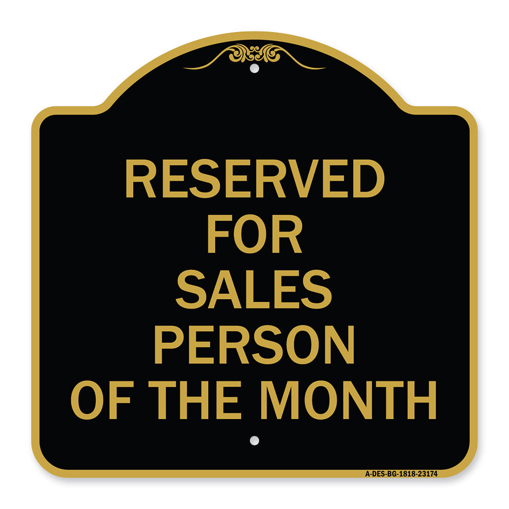Reserved for Salesperson of the Month