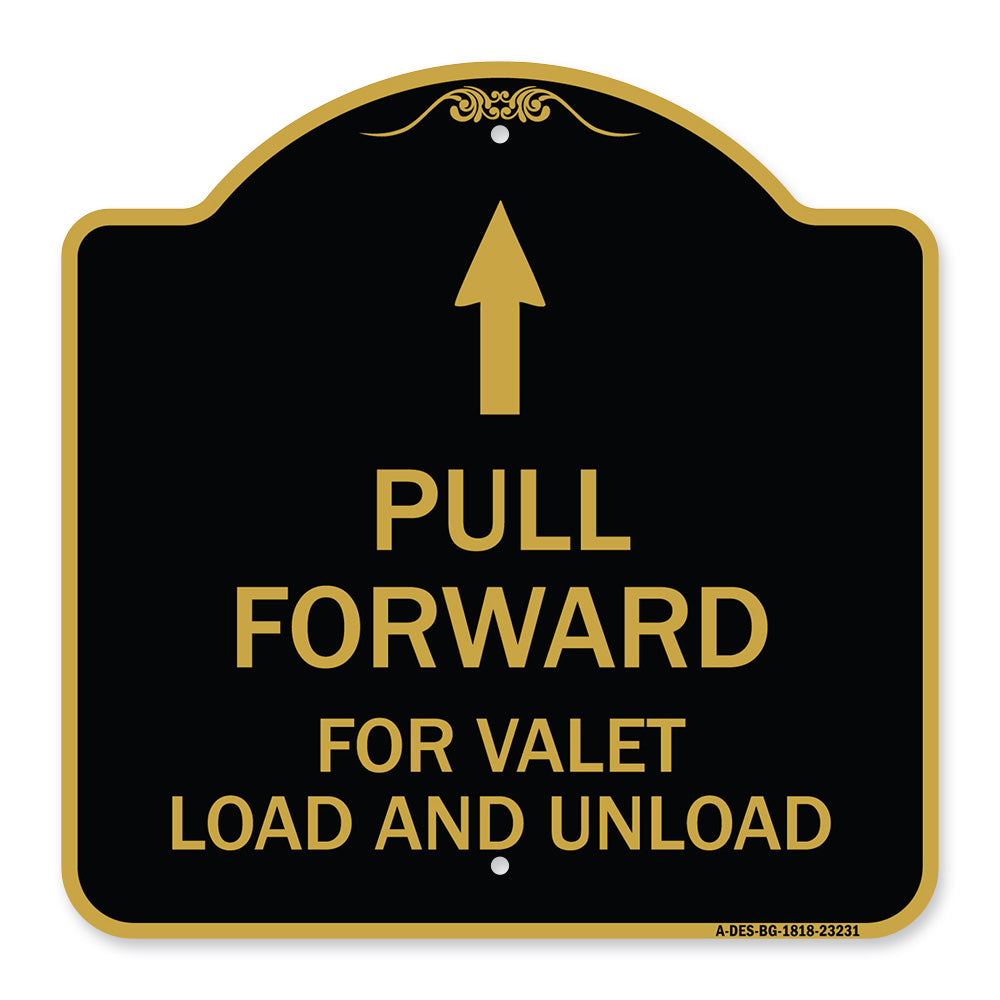 Pull Forward for Valet Load and Unload (With Up Arrow)