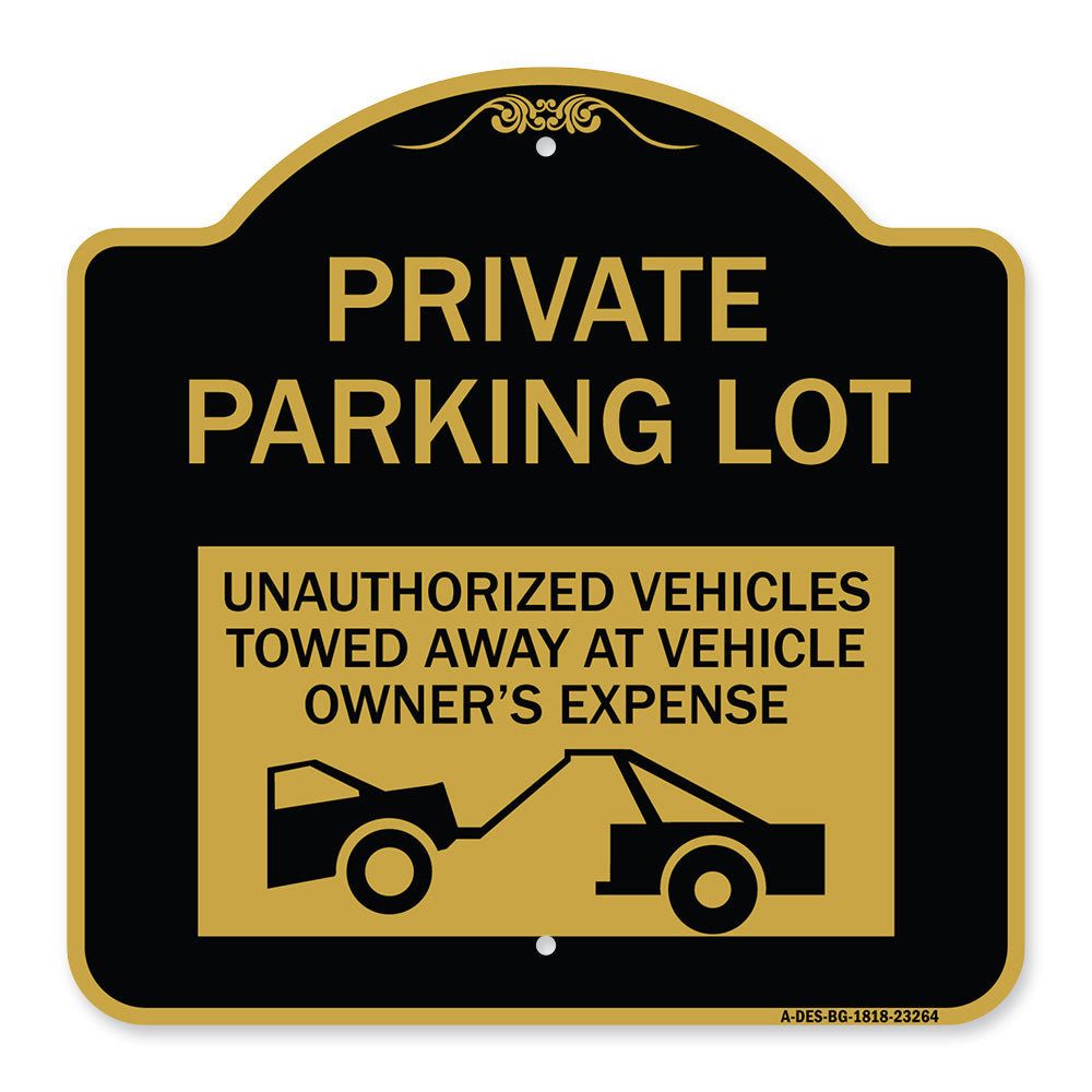 Private Parking Lot Unauthorized Vehicles Towed at Owner Expense