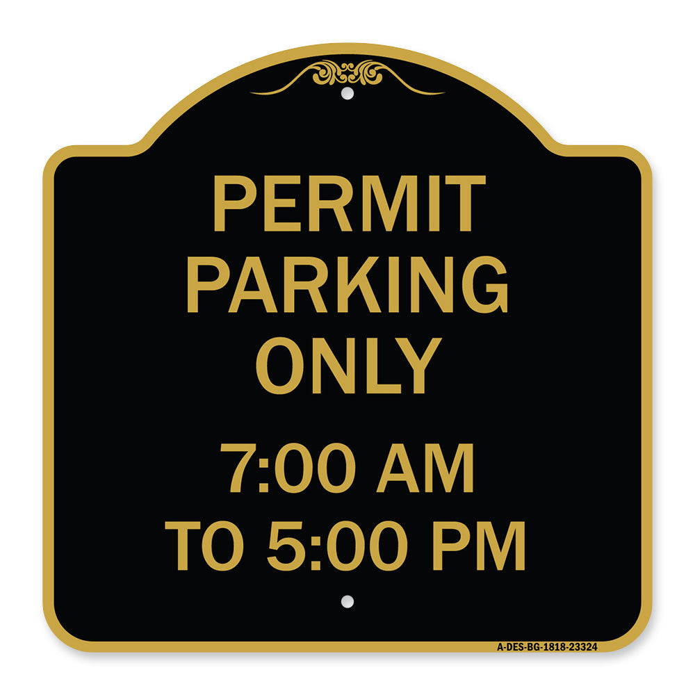 Permit Parking Only 7-00 Am to 5-00 Pm