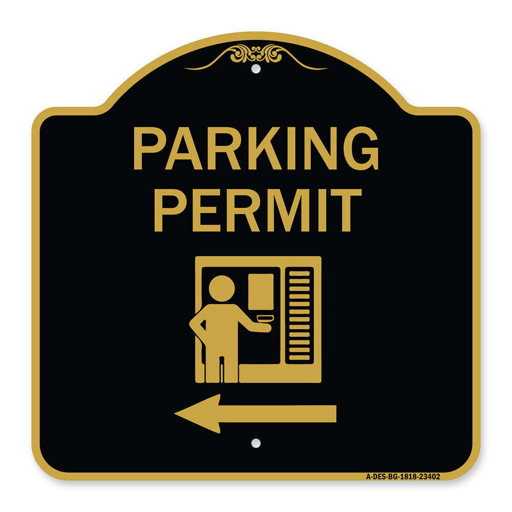 Parking Permit (With Left Arrow Symbol)