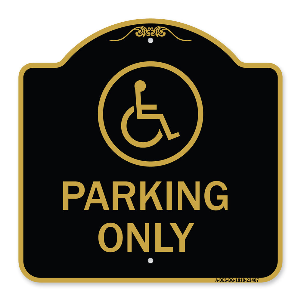 Parking Only (With New Access Symbol)