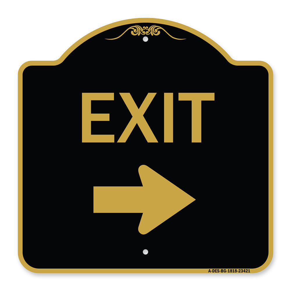 Parking Lot Sign Exit Sign (Right Arrow)
