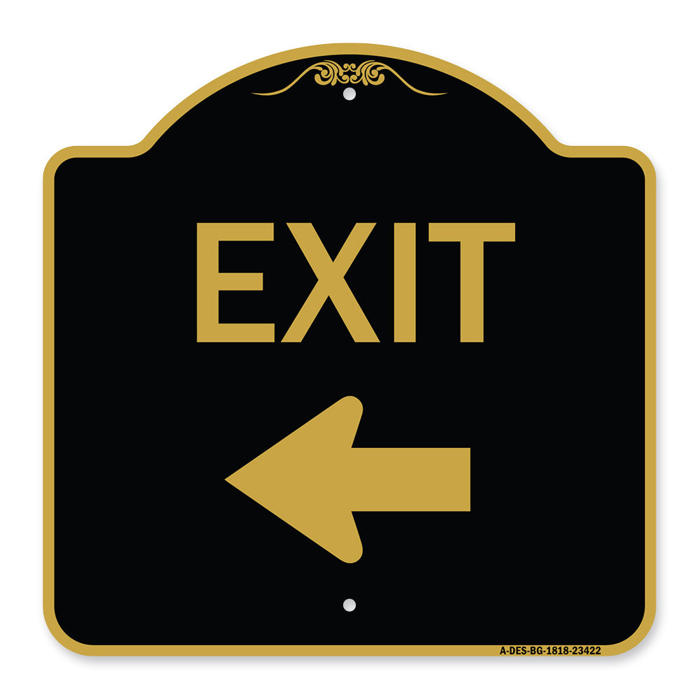 Parking Lot Sign Exit Sign (Left Arrow)