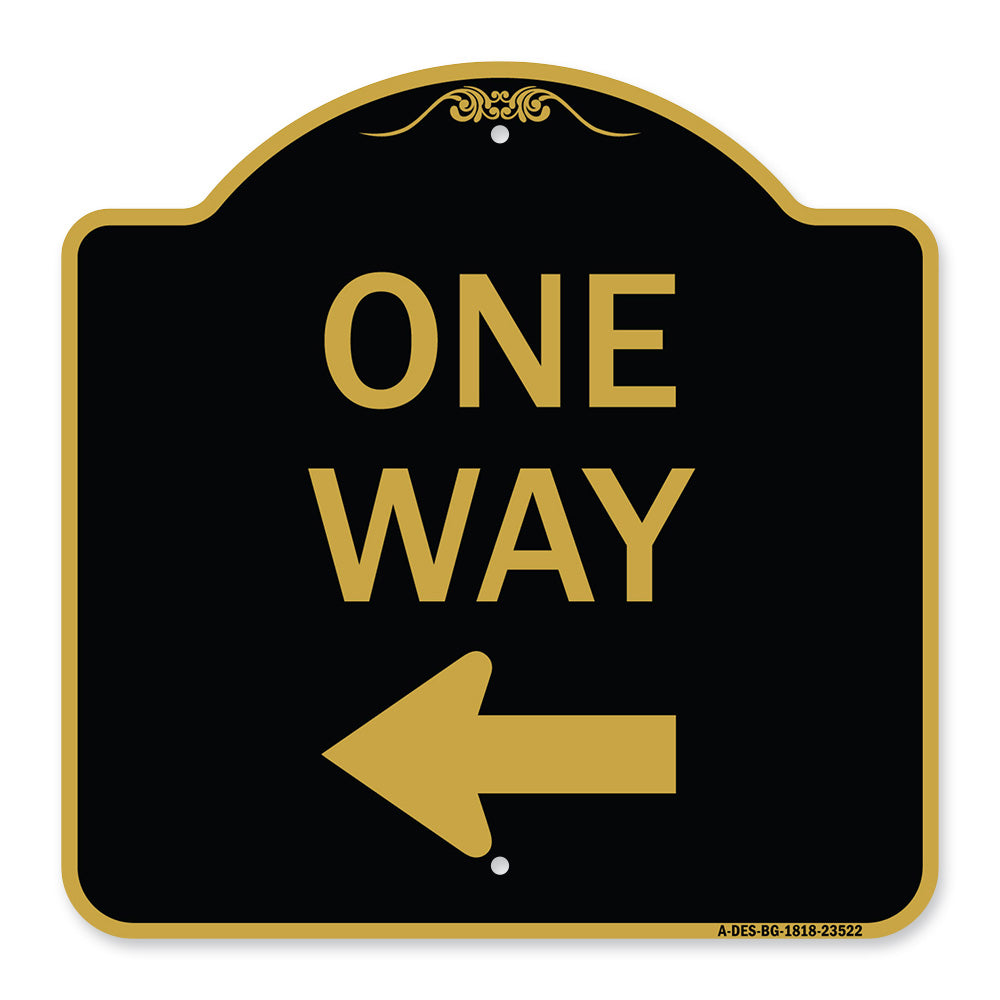 One Way Sign (Left Arrow)