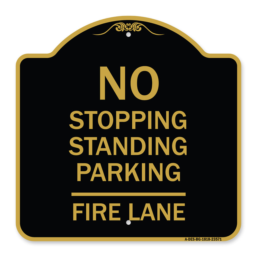 No Stopping Standing Parking - Fire Lane