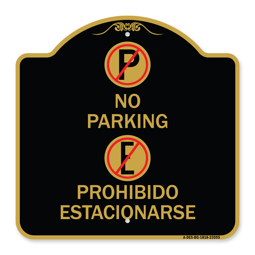 No Parking Prohibido Estacionarse (With Symbol)