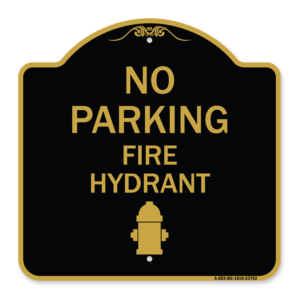 No Parking Fire Hydrant (With Graphic)